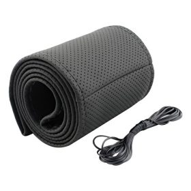 Valódi bőr fűzős kormányvédő – 45 cm