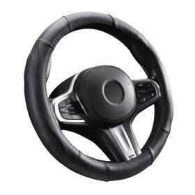   AUTOLIFE DS01PLUS / 5055BK-DS02 Valódi bőr szellőző lyukacsos  Fekete varrásos  mintával  