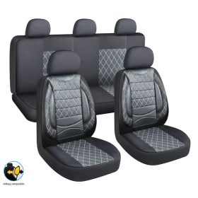 11 részes univerzális üléshuzat szett - Légzsákos - fekete-fehér 203-2BKW