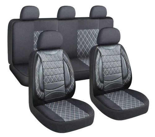 11 részes univerzális üléshuzat szett - Légzsákos - fekete-fehér 203-2BKW