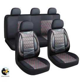 11 részes univerzális üléshuzat szett - Légzsákos - fekete-fehér 203-2BKW