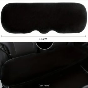 Puha szőrös ülésvédő - fekete-hátsó ülésre