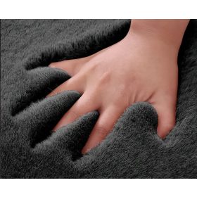 Puha szőrös ülésvédő - fekete-hátsó ülésre