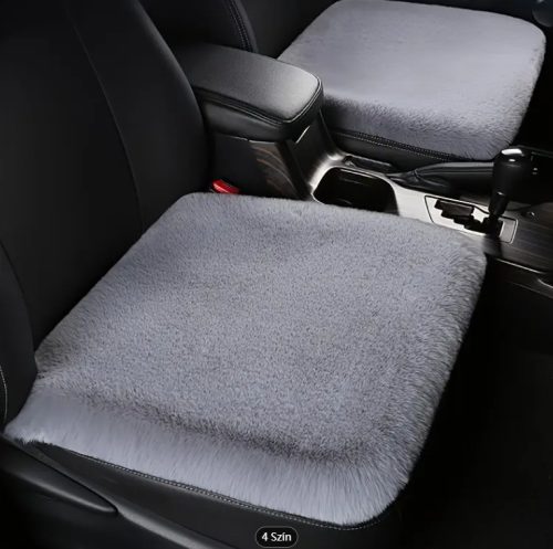 Puha szőrös ülésvédő - szürke