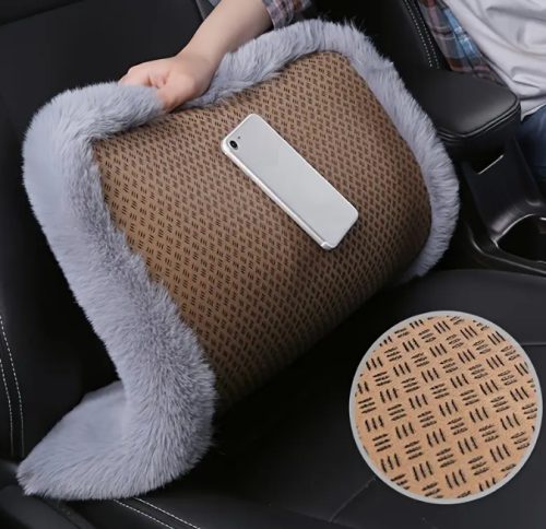 Puha szőrös ülésvédő - szürke