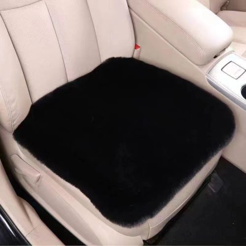 Puha szőrös ülésvédő - fekete