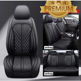   11 részes Prémium minőségű Műbőr üléshuzat szett - Légzsákos - Osztható - Fekete színben