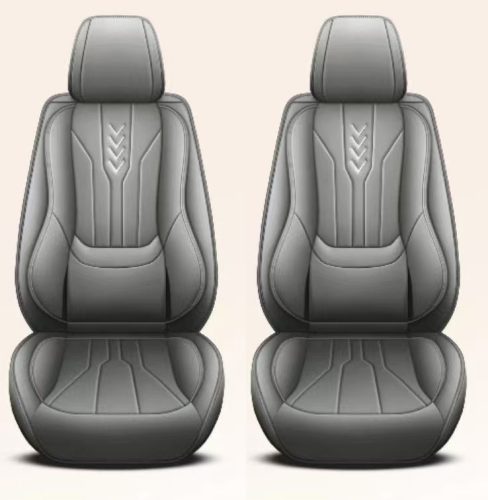 11 részes Prémium minőségű Műbőr üléshuzat szett - Légzsákos - Osztható - Fekete/Szürke színben 80190