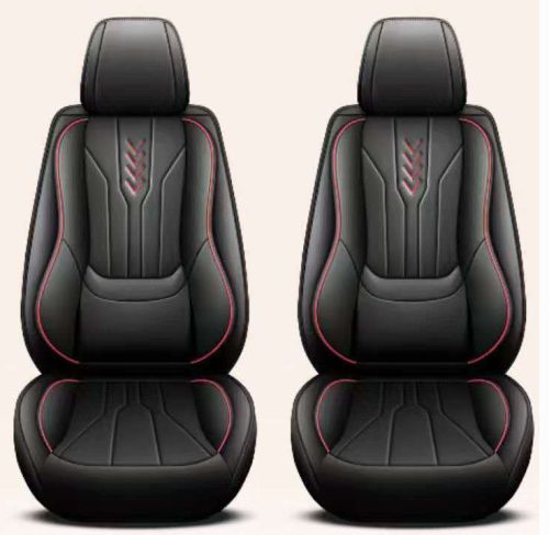 11 részes Prémium minőségű Műbőr üléshuzat szett - Légzsákos - Osztható - Fekete/Piros színben 80189