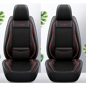   11 részes Prémium minőségű Ice Silk Kárpit/Műbőr üléshuzat szett - Légzsákos - Osztható - Fekete/Piros színben 