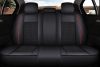  11 részes Prémium minőségű Ice Silk Kárpit/Műbőr üléshuzat szett - Légzsákos - Osztható - Fekete/Piros színben 