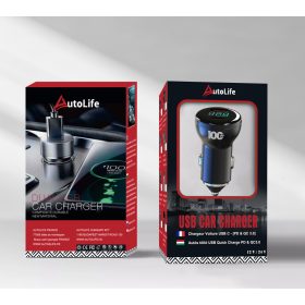   13061  ECO 04AC Gyorstöltő digitális voltmérővel - USB/USB-C csatlakozás - 100W 