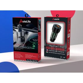 Autós gyorstöltő 07AC - 20W - Quick Charge 3.0 - 12-24V