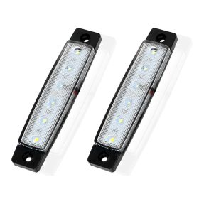 25170 6LED-es szélességjelző - fehér - E-jel -12-24V