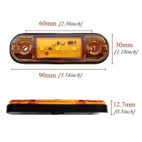 25064 3LED-es szélességjelző - fehér - 12-24V  W16392-3W
