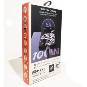   12132 5A 100W Gyorstöltő adatkábel TYPE-C - Lightning/Apple 1méter C2CBKAPPLE