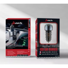   07AC+ 13016 Autós gyorstöltő - 48W - Quick Charge 3.0 - 12-24V LED Ambiance