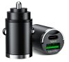 2 portos MAX 100W-os autós gyorstöltő adapter - 12/24V – USB-A + USB-C (PD/QC)