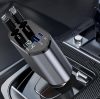 120W 4in1 autós töltő - Kihúzható kábellel TYPE-C + APPLE, PD USB Gyors töltés 12/24V