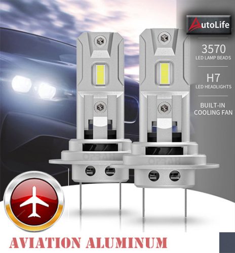 AL-H7 LED Autós Fényszóró - 12V - 40W - 4000lm - CANBUS párban Plug & Play IP68 REF:Pilot 57700 12V Halo Led Cyber Series