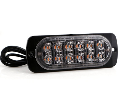 18004 12LED-es stroboszkóp sárga - E jel - 12-24V W13891-3