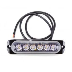 18042 6LED-es stroboszkóp sárga - E jel - 12-24V W13891-1