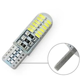  SMD-T10-3024SMD 10db-os SZILIKON - fehér - 12V CANBUS