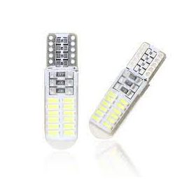 SMD-T10-3024SMD-2  2db-os SZILIKON - fehér - 12V CANBUS