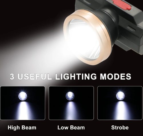 COB Led-es fejlámpa - akkumulátoros 