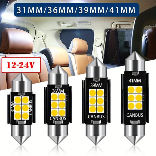 SMD-ROOF-3030-31-2 - 2db-os 31MM-3030-6SMD Szofita - CANBUS - 12-24V Hűtőbordákkal