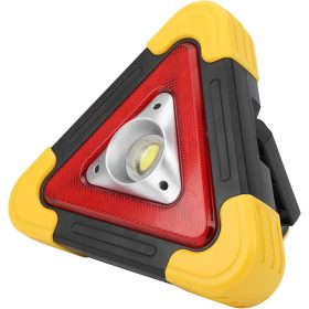   Figyelmeztető háromszög LED lámpa – többfunkciós, napelemes vészjelző, powerbank 16.5x16.5cm