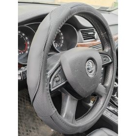 Műbőr kormányvédő 38cm fekete 2394BK