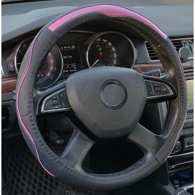 Univerzális kormányvédő 38cm fekete-pink 2396P