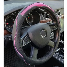 Univerzális kormányvédő 38cm fekete-pink 2396P