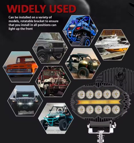 2DB-os "E" Jeles LED-es Munkalámpa – Index funkcióval 12–60V 22W