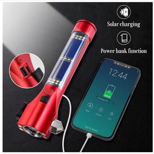 27082 Multifunkciós Szoláros 16 Funkciós Kézilámpa 1500mah