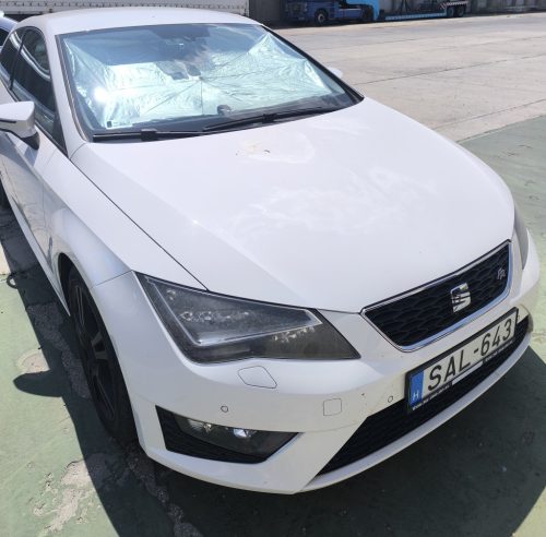 Összecsukható napernyő autóhoz, esernyő formájú, fekete-ezüst, 140 x 79 cm 2203