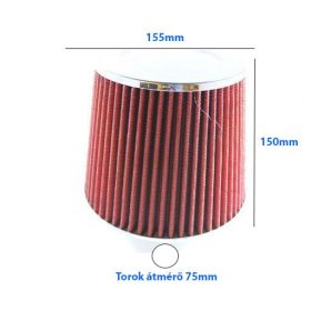   LG-MT2506/R Direkt szűrő nagyméretű  / sport levegőszűrő piros 