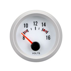 Fehér hátterű feszültségmérő 12V 52mm - OR-LED7701