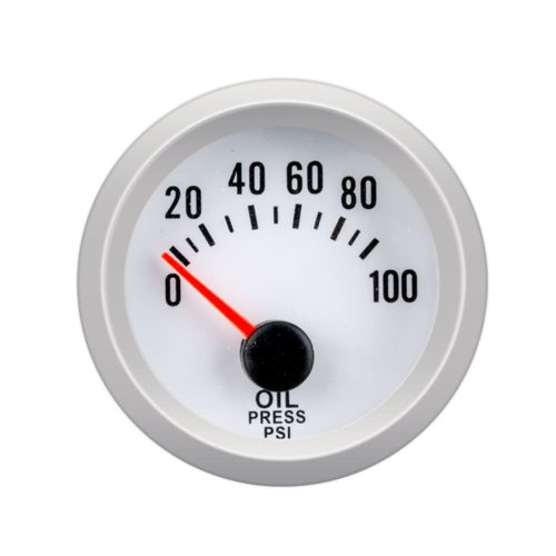 Olajnyomás mérőóra fekete számlappal 12V 52MM - LED7704 
