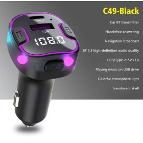    C49 Bluetooth kihangosító 5.3+EDR RGB - FM/Transmitter - 12/24V