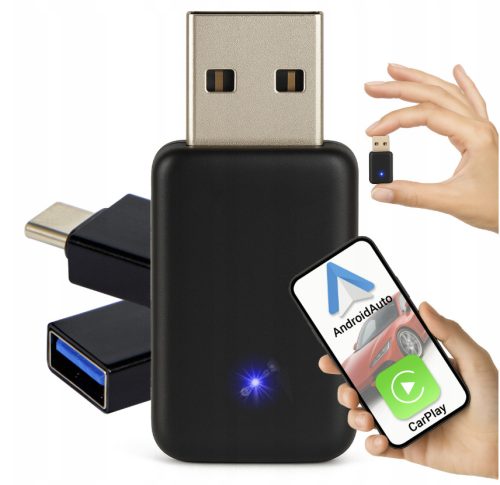CarPlay 2in1 vezeték nélküli adapter IOS/ANDROID