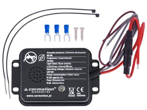 AUTÓS RÁGCSÁLÓ RIASZTÓ, AKUSZTIKUS ÉS VAKU FUNKCIÓVAL, 12V CM58108
