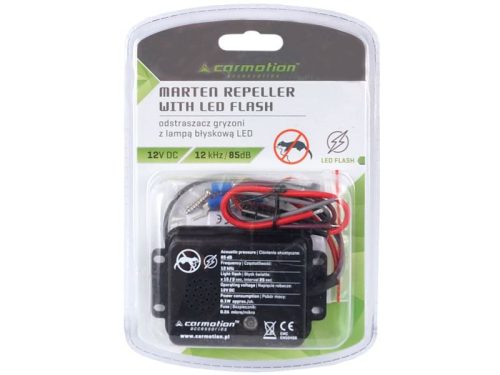 AUTÓS RÁGCSÁLÓ RIASZTÓ, AKUSZTIKUS ÉS VAKU FUNKCIÓVAL, 12V CM58108