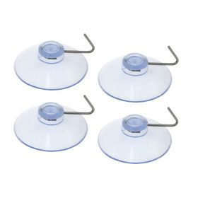   4db-os átlátszó tapadókorongból álló készlet horgokkal 