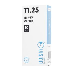 10db-os VISION T1.25 12V 0.8W vezetékes végű izzó 