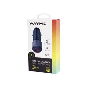WAYME töltő 12/24V, 36W USB-C PD + QC3.0