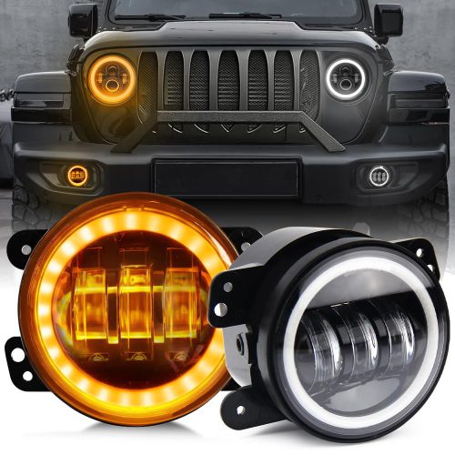  E jellel ellátott LED-es nappali menetfény és ködlámpa szett – 90 cm, 12V, index funkcióval