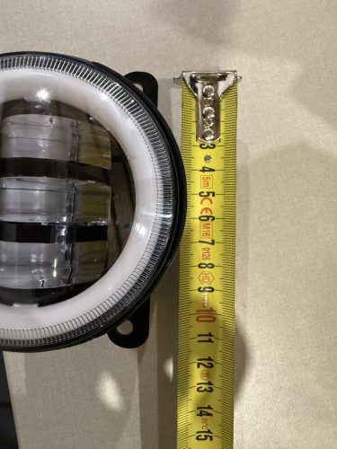 E jellel ellátott LED-es nappali menetfény és ködlámpa szett – 100 mm, 12V, index funkcióval