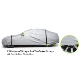    CarShield 135G Cotton - Autóponyva 3 rétegű - cipzározható - S méretű 